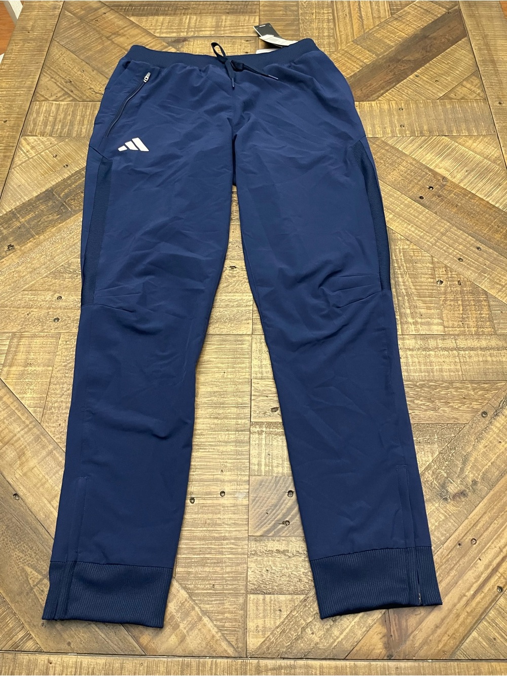 NWT Adidas Women's Team Issue Woven Track Pants - Navy Blue - Size M